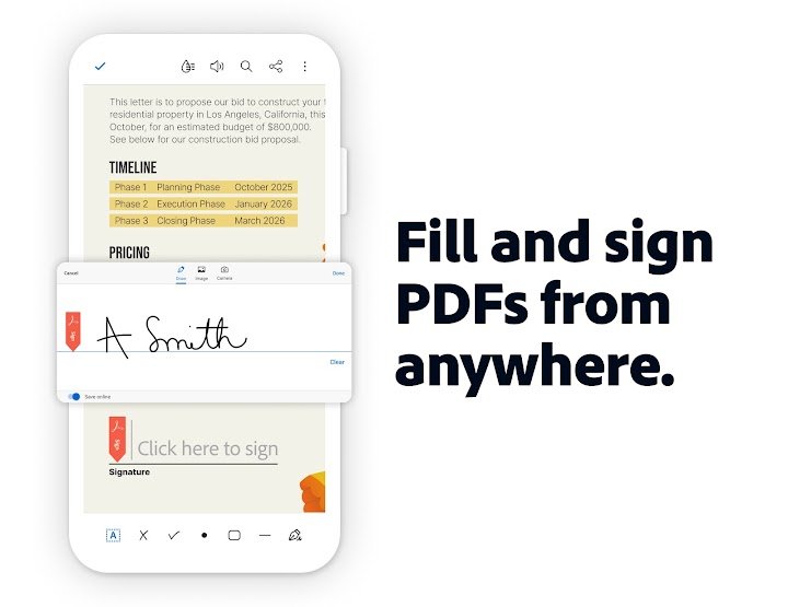 Adobe Acrobat Reader: Edit PDF screenshot